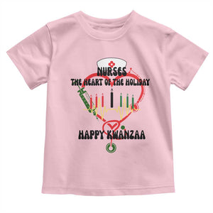 Nurses The Heart Of The Holiday Toddler T Shirt Kwanzaa Celebration Gift TS12 Light Pink Print Your Wear