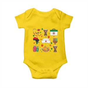 Happy Kwanzaa Nurse Pride Baby Onesie African Culture Holiday Gift - Print Your Wear