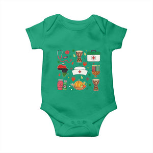 Happy Kwanzaa Nurse Pride Baby Onesie African Culture Holiday Gift - Print Your Wear
