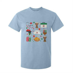 Happy Kwanzaa Nurse Pride T Shirt For Kid African Culture Holiday Gift TS12 Light Blue Print Your Wear