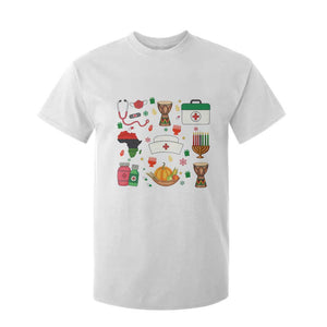 Happy Kwanzaa Nurse Pride T Shirt For Kid African Culture Holiday Gift TS12 White Print Your Wear