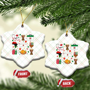 Happy Kwanzaa Nurse Pride Ceramic Ornament African Culture Holiday Gift - Print Your Wear