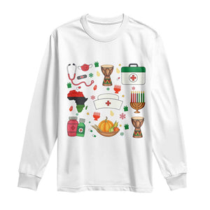 Happy Kwanzaa Nurse Pride Long Sleeve Shirt African Culture Holiday Gift TS12 White Print Your Wear