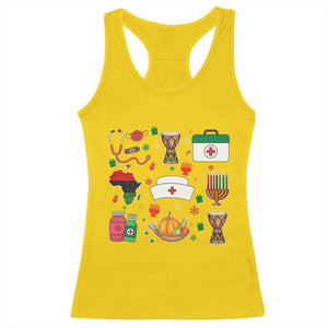 Happy Kwanzaa Nurse Pride Racerback Tank Top African Culture Holiday Gift - Print Your Wear