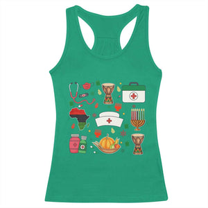 Happy Kwanzaa Nurse Pride Racerback Tank Top African Culture Holiday Gift - Print Your Wear