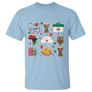 Happy Kwanzaa Nurse Pride T Shirt African Culture Holiday Gift TS12 Light Blue Print Your Wear