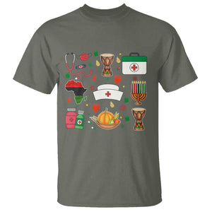 Happy Kwanzaa Nurse Pride T Shirt African Culture Holiday Gift TS12 Military Green Print Your Wear