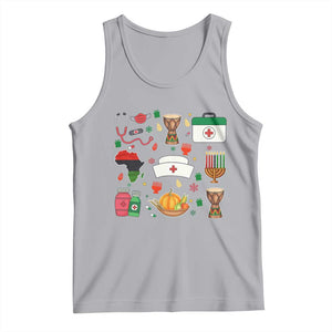 Happy Kwanzaa Nurse Pride Tank Top African Culture Holiday Gift TS12 Athletic Heather Print Your Wear