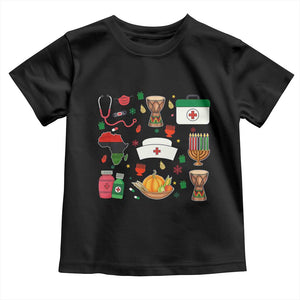 Happy Kwanzaa Nurse Pride Toddler T Shirt African Culture Holiday Gift TS12 Black Print Your Wear