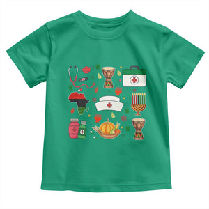 Happy Kwanzaa Nurse Pride Toddler T Shirt African Culture Holiday Gift - Print Your Wear
