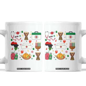 Happy Kwanzaa Nurse Pride Coffee Mug African Culture Holiday Gift TS12 White Print Your Wear