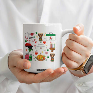 Happy Kwanzaa Nurse Pride Coffee Mug African Culture Holiday Gift - Print Your Wear
