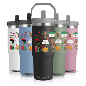 Happy Kwanzaa Nurse Pride Flip Straw Tumbler African Culture Holiday Gift - Print Your Wear