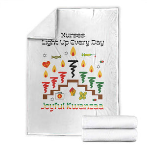 Joyful Kwanzaa Nurse Gift Throw Blanket Light Up Everyday TS12 White Print Your Wear
