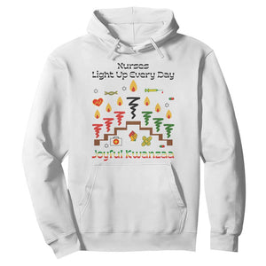 Joyful Kwanzaa Nurse Gift Hoodie Light Up Everyday TS12 White Print Your Wear