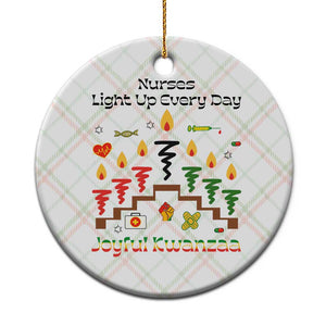 Joyful Kwanzaa Nurse Gift Ceramic Ornament Light Up Everyday TS12 1pc Christmas Plaid Print Your Wear