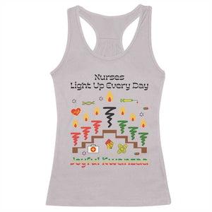 Joyful Kwanzaa Nurse Gift Racerback Tank Top Light Up Everyday TS12 Ice Gray Print Your Wear