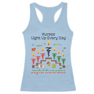 Joyful Kwanzaa Nurse Gift Racerback Tank Top Light Up Everyday TS12 Light Blue Print Your Wear