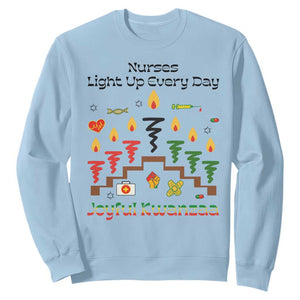 Joyful Kwanzaa Nurse Gift Sweatshirt Light Up Everyday TS12 Light Blue Print Your Wear