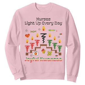Joyful Kwanzaa Nurse Gift Sweatshirt Light Up Everyday TS12 Light Pink Print Your Wear