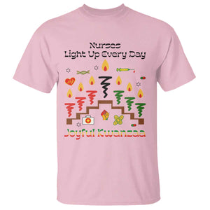 Joyful Kwanzaa Nurse Gift T Shirt Light Up Everyday TS12 Light Pink Print Your Wear