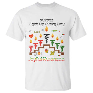 Joyful Kwanzaa Nurse Gift T Shirt Light Up Everyday TS12 White Print Your Wear