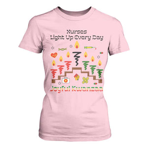 Joyful Kwanzaa Nurse Gift T Shirt For Women Light Up Everyday TS12 Light Pink Print Your Wear