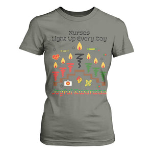 Joyful Kwanzaa Nurse Gift T Shirt For Women Light Up Everyday TS12 Military Green Print Your Wear