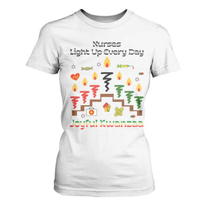 Joyful Kwanzaa Nurse Gift T Shirt For Women Light Up Everyday TS12 White Print Your Wear