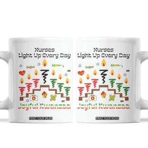 Joyful Kwanzaa Nurse Gift Coffee Mug Light Up Everyday TS12 White Print Your Wear