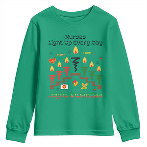 Joyful Kwanzaa Nurse Gift Youth Sweatshirt Light Up Everyday TS12 Irish Green Print Your Wear