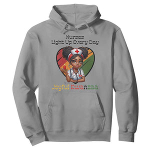 Nurses Light Up Everyday Hoodie Joyful Kwanzaa Celebration Gift TS12 Sport Gray Print Your Wear
