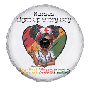 Nurses Light Up Everyday Spare Tire Cover Joyful Kwanzaa Celebration Gift - Print Your Wear