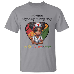 Nurses Light Up Everyday T Shirt Joyful Kwanzaa Celebration Gift TS12 Sport Gray Print Your Wear