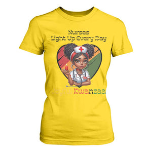 Nurses Light Up Everyday T Shirt For Women Joyful Kwanzaa Celebration Gift TS12 Daisy Print Your Wear