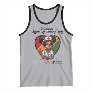 Nurses Light Up Everyday Tank Top Joyful Kwanzaa Celebration Gift TS12 Athletic Heather Black Print Your Wear