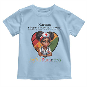 Nurses Light Up Everyday Toddler T Shirt Joyful Kwanzaa Celebration Gift TS12 Light Blue Print Your Wear