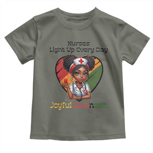 Nurses Light Up Everyday Toddler T Shirt Joyful Kwanzaa Celebration Gift TS12 Military Green Print Your Wear