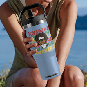 Kwanzaa Nurse Pride Flip Straw Tumbler African Heritage Holiday Gift TS12 One Size: 30 oz Light Blue Print Your Wear