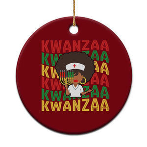 Kwanzaa Nurse Pride Ceramic Ornament African Heritage Holiday Gift TS12 1pc Red Print Your Wear