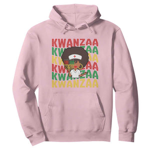 Kwanzaa Nurse Pride Hoodie African Heritage Holiday Gift TS12 Light Pink Print Your Wear