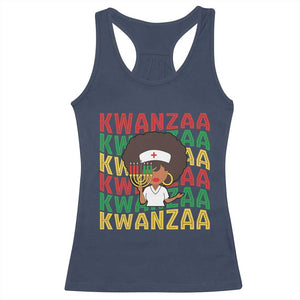 Kwanzaa Nurse Pride Racerback Tank Top African Heritage Holiday Gift TS12 Navy Print Your Wear