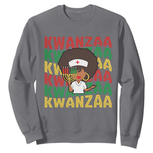 Kwanzaa Nurse Pride Sweatshirt African Heritage Holiday Gift TS12 Charcoal Print Your Wear