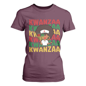 Kwanzaa Nurse Pride T Shirt For Women African Heritage Holiday Gift TS12 Maroon Print Your Wear
