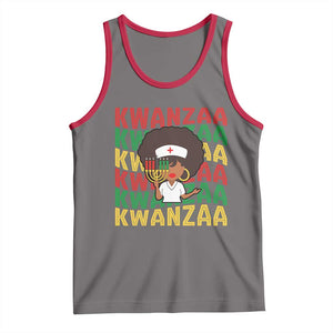 Kwanzaa Nurse Pride Tank Top African Heritage Holiday Gift TS12 Deep Heather Red Print Your Wear