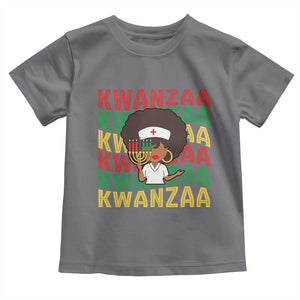 Kwanzaa Nurse Pride Toddler T Shirt African Heritage Holiday Gift TS12 Charcoal Print Your Wear