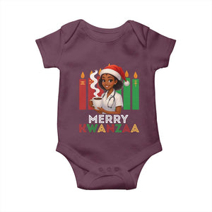 Merry Kwanzaa Baby Onesie Nurse African American Holiday Celebration Gift TS12 Maroon Print Your Wear