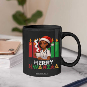 Merry Kwanzaa Coffee Mug Nurse African American Holiday Celebration Gift - Print Your Wear