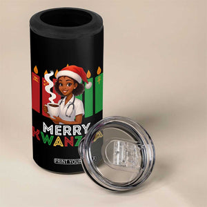 Merry Kwanzaa 4 in 1 Can Cooler Tumbler Nurse African American Holiday Celebration Gift - Print Your Wear