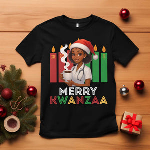 Merry Kwanzaa T Shirt Nurse African American Holiday Celebration Gift TS12 Black Print Your Wear